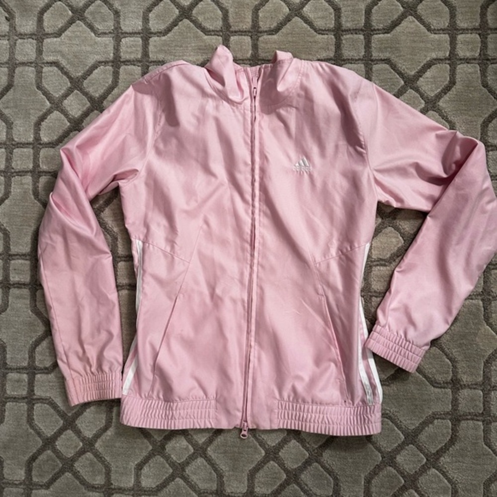 Adidas Light Pink Mesh Jacket - Picture 1 of 4